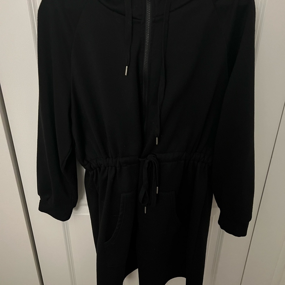 SHEIN Black Utility Jacket with Hood